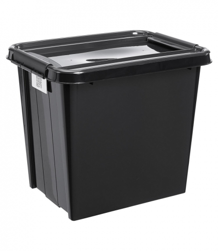 Pojemnik z pokrywą PlastTeam ProBox Recycle QR 53L czarny PLAST TEAM CEN-63851