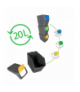 Zestaw koszy do segregacji Sortibox 3x20L szare ISWB20S3 Prosperplast CEN-68347