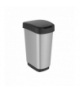 Kosz na śmieci swing Rotho Twist 50L metalizowany Rotho CEN-64236