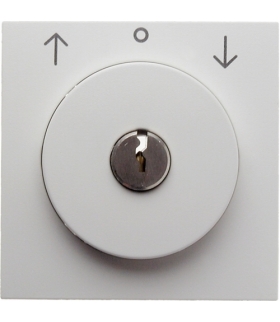 S.1/B.3/B.7 Płytka czołowa z zamkiem do łącznika żaluzjowego na klucz, biały, połysk Berker 10818989