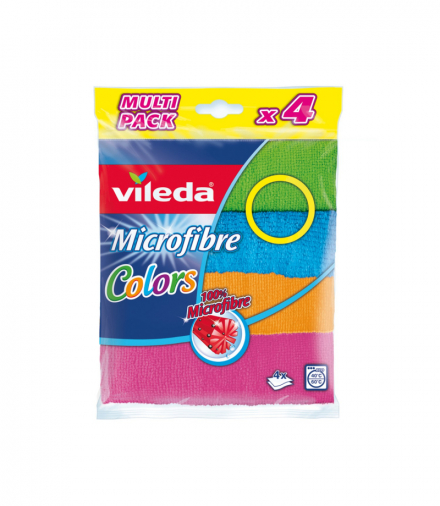 Ściereczki mikroaktywne Vileda Colors (4szt) Vileda CEN-57692