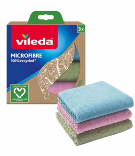 Zestaw 3 ścierek Vileda Mikrofibra 100% Recycled Vileda CEN-74851