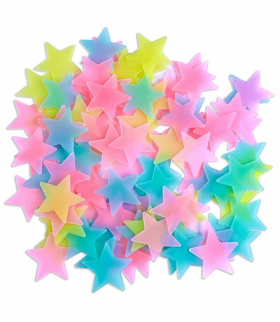 Gwiazdki fluorescenc 100 szt mix ATL AG683A