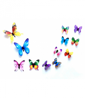 AG683D Motyle fluorescencyjne 12szt mix ATL AG683D