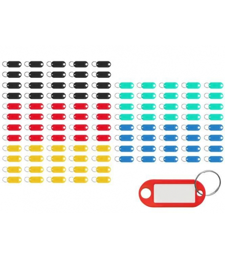 Zestaw brelok, identyfikatory do kluczy 100 szt MALATEC 00007942