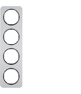 R.1 Ramka 4-krotna, alu/czarny Berker 10142184