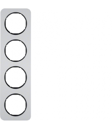R.1 Ramka 4-krotna, alu/czarny Berker 10142184