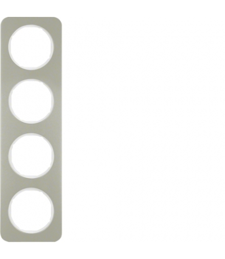 R.1 Ramka 4-krotna, stal szlachetna/biały Berker 10142114