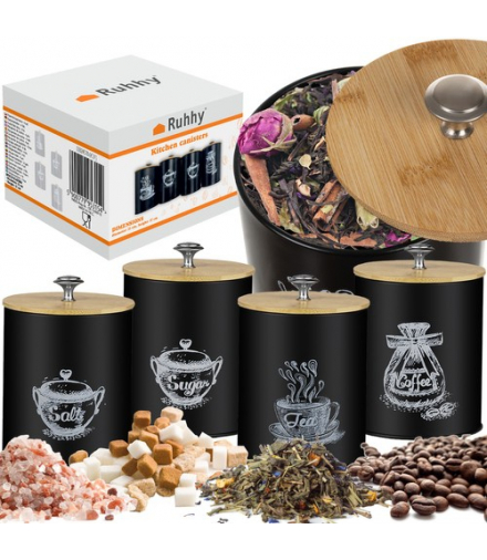 Pojemniki kuchenne 4 szt. Ruhhy 24578 00024578