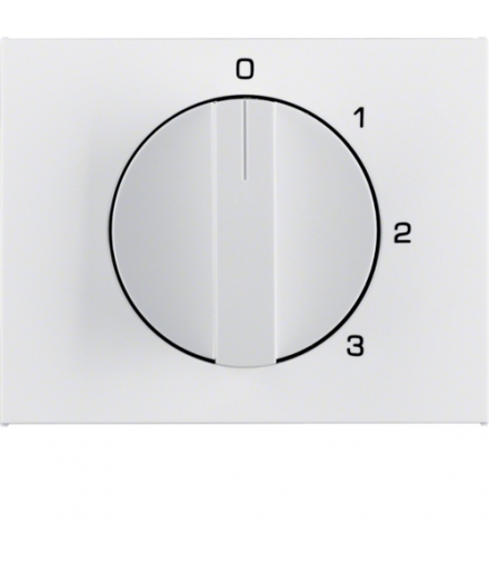 K.1 Płytka czołowa z pokrętłem do łącznika 3-pozycyjnego z pozycją zerową, biały Berker 10877109