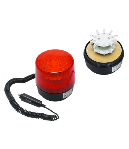 Sygnalizator optyczny led 12v magnes czerwony Blow 26-427