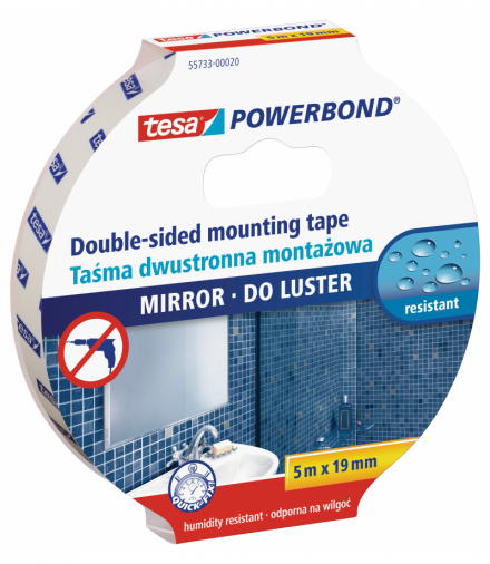 Taśma montażowa powerbond do luster 5.0m:19mm Tesa H5573320
