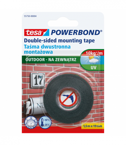 Taśma montażowa powerbond na zew.1,5m:19mm (do 1kg na 10cm) Tesa H5575004