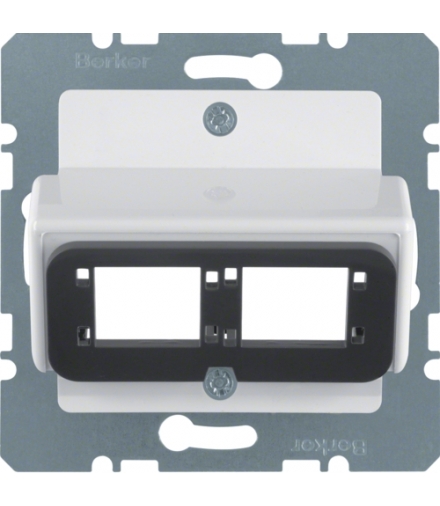 System płytek centralnych Płytka centralna do modułu podwójnego Reichle&De-Massari, biały Berker 146109