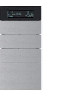B.IQ Przycisk 5-kr z reg. temp. i wyśw. aluminium
