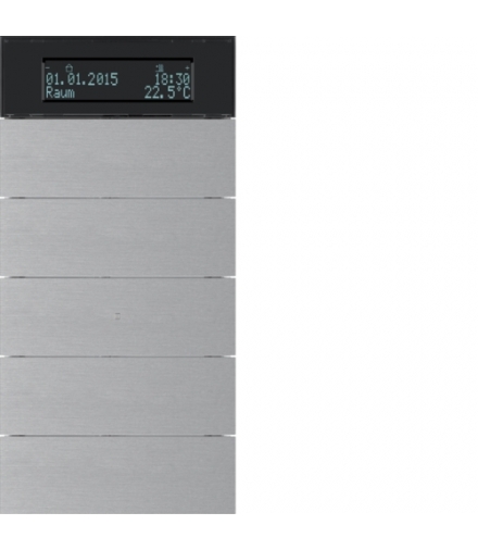 B.IQ Przycisk 5-kr z reg. temp. i wyśw. aluminium