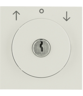 S.1 Płytka czołowa z zamkiem do łącznika żaluzjowego na klucz, kremowy, połysk Berker 10828982