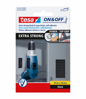 Rzep montażowy strong 10cm:5cm, czarny Tesa H5522800