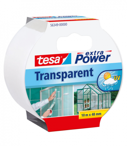 Taśma naprawcza extrapower 10m:48mm, przezroczysta stand Tesa HXC56349