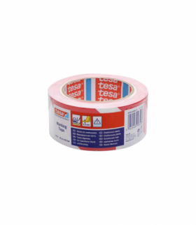 Taśma ostrzegawcza pvc 33m:50mm, biało-czerwona przylepna Tesa H6076092