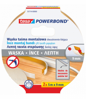 Taśma montażowa powerbond do listw led 2x 5m:9mm Tesa H5571400