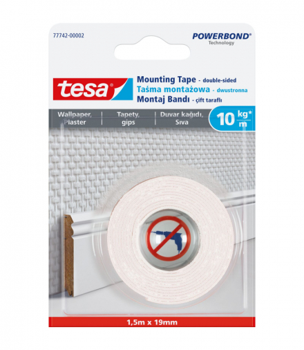 Taśma montażowa dwustronna piankowa mocow.na tap.1.5m:19mm(h7774202)pro Tesa H6674304