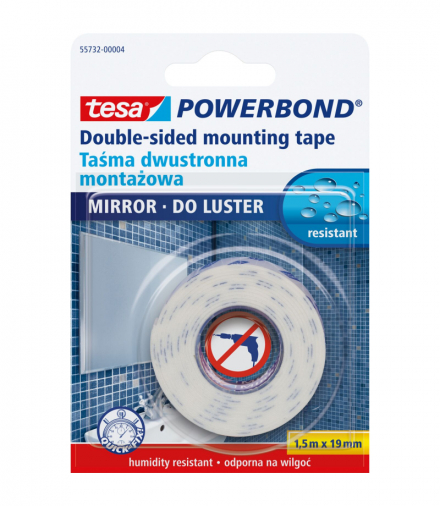 Taśma montaż.dwustr.pian.5m:19mm do luster (h5573320) pro Tesa H6695207