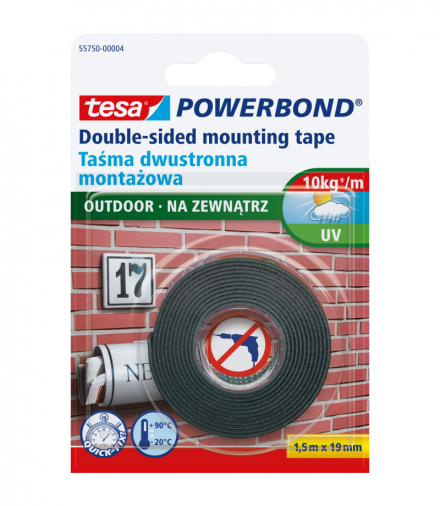 Taśma montaż.dwustr.pian.na zew.5m:19mm (do 1kg na 10cm) pro Tesa H6675105