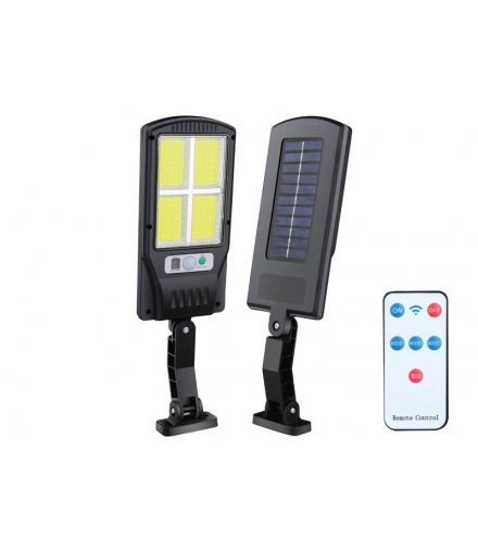 Lampa solarna LTC 4x LED COB,4W z czujnikiem ruchu,zmierzchu , pilot z akumulatorem 1200mAh LXTQ044