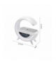 Inteligentna lampa LED RGB z ładowarką indukcyjną, wyświetlacz LCD, głośnik Bluetooth, Radio FM, USB,TF,AUX, zegar, alarm, akumlator LAMEX LXGA33