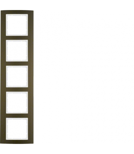 B.3 Ramka 5-krotna, alu, brązowy/biały Berker 10153021