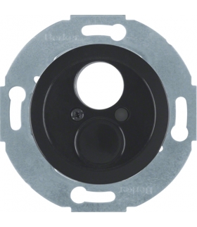 Serie 1930/Glas Płytka nośna do przyłączy miniaturowych z elementem centralnym, czarny Berker 450821