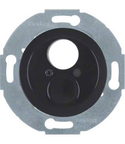 Serie 1930/Glas Płytka nośna do przyłączy miniaturowych z elementem centralnym, czarny Berker 450821