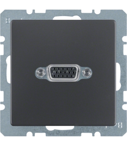 Q.x Gniazdo VGA, antracyt aksamit, lakierowany Berker 3315406086