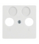 System płytek centralnych Płytka centralna do gniazda antenowego 2-wyjściowego, biały Berker 148609