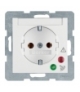 S.1/B.3/B.7 Gniazdo SCHUKO z ochroną przepięciową i polem opisowym, biały Berker 41081909