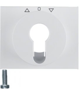 K.1 Płytka czołowa do łącznika żaluzjowego obrotowego na klucz, biały Berker 15047109