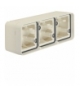 W.1 Adapter natynkowy 3-kr poziomy, 2 wejścia, IP55, biały Berker 6019303502