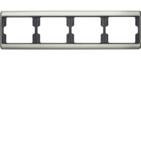 Arsys Ramka 4-krotna pozioma, stal szlachetna nierdzewna Berker 13840004
