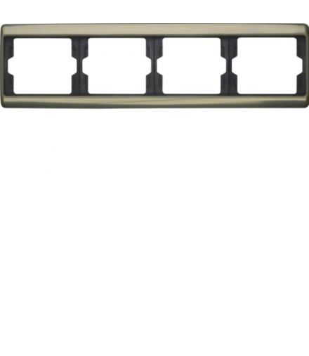Arsys Ramka 4-krotna pozioma, jasny brąz, metal Berker 13840001