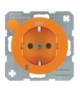 R.1/R.3 Gniazdo SCHUKO z diodą kontrolną LED pomarańczowy, połysk Berker 41102007