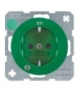 R.1/R.3 Gniazdo SCHUKO z diodą kontrolną LED zielony, połysk Berker 41102003