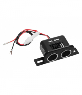 Gniazdo zapalniczki samochodowej 2x cs-22 z kablami Blow 96-863