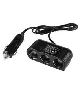 Rozgałęźnik zapalniczki samochodowej 1xwtyk/3xgniazdo+kabel cs-32 Blow 96-867
