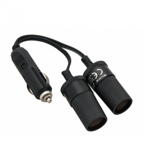 Rozgałęźnik zapalniczki samochodowej 1xwtyk/2xgniazdo+kabel cs-25 Blow 96-868