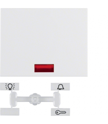 K.1 Klawisz z 5 dołączonymi soczewkami do łącznika 1-klawiszowego, biały Berker 14157009