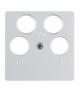 B.Kwadrat/B.7/Q.x Płytka czołowa do gniazda antenowego 4-wyjściowego, alu Berker 14841404