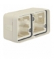 W.1 Adapter natynkowy 2-kr poziomy, 4 wejścia, IP55, biały Berker 6719323512