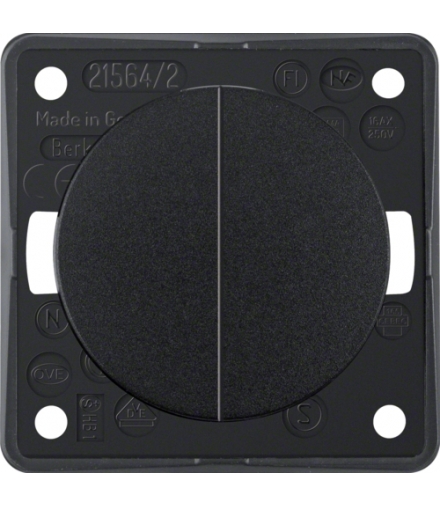 Integro Flow Łącznik wieloklawiszowy, seryjny, czarny, połysk Berker 936552510