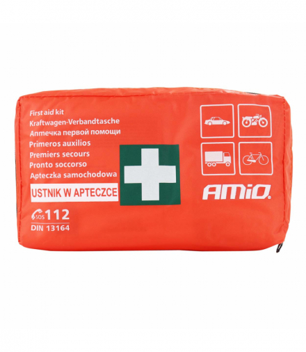Apteczka samochodowa pierwszej pomocy z ustnikiem din 13164 amio-01691 PK MOT AMI-01691